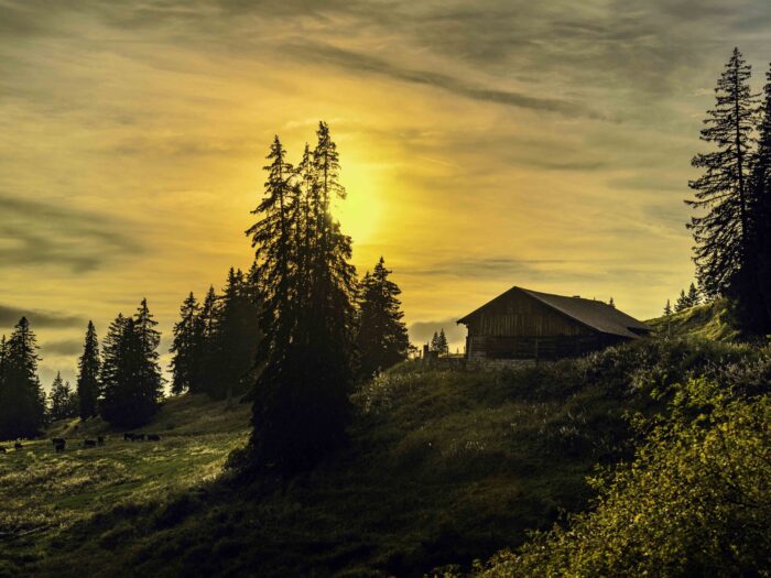 Sunset in the Mountains